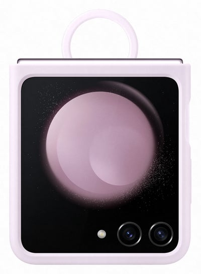 Buy Galaxy Z Flip 5 Silicone Cover With Ring Lavender in UAE