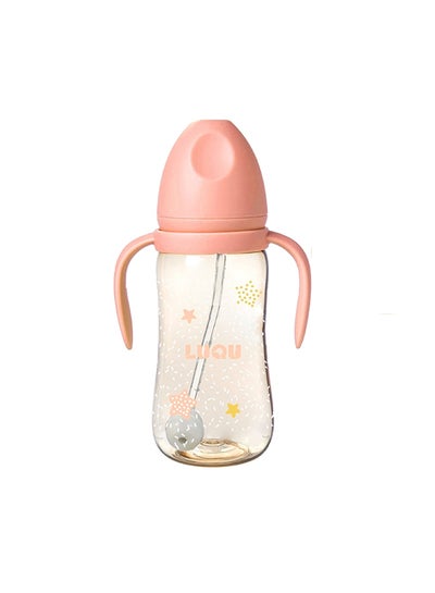 Buy 300ml PPSU Wide Neck Feeding Bottle with Handle/Straw in Saudi Arabia