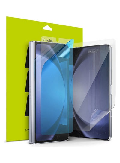 Buy Pack of 2 | Dual Easy Film Compatible with Samsung Galaxy Z Fold 5 Screen Protector Premium Full Cover Film Easy Application Case Friendly Clear in UAE