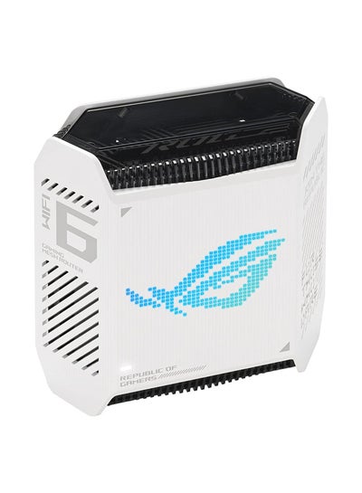 Buy ROG Rapture GT6 (1PK) Tri-Band WiFi 6 Gaming Mesh WiFi System, Covers up to 5,800 sq ft, 2.5 Gbps Port, Triple-Level Game Acceleration, UNII 4, Free Lifetime Internet Security White in Saudi Arabia