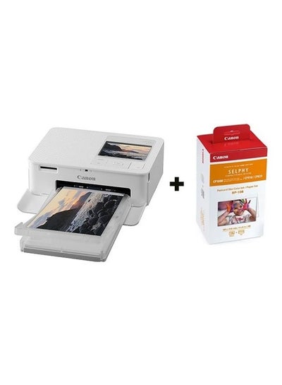 Buy Selphy CP1500 With 108 Sheet And Ink Set White in UAE