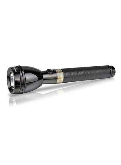 Buy Rechargeable LED Torch  Portable And Lightweight Bright Flashlight  Unbreakable Glass with Water Resistant Feature  LED Torch ideal for Camping Hiking and Outdoors SLT-190 Black/Gold in UAE