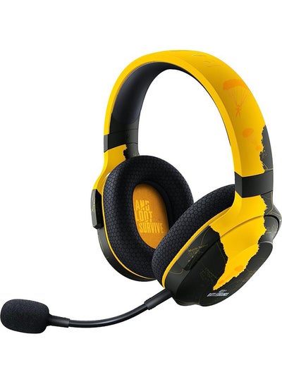 Buy Razer Barracuda X Wireless Gaming & Mobile Headset PUBG Battleground Edition, PC, Playstation, Android, iOS, 2.4GHz Wireless + Bluetooth, 40mm Drivers, Detachable Mic - Black/Yellow in UAE