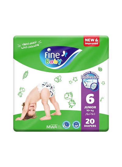 اشتري Diapers Size 6 Junior (16+ Kg) 20 Count - New And Improved Doublelock Leak Barriers في الامارات