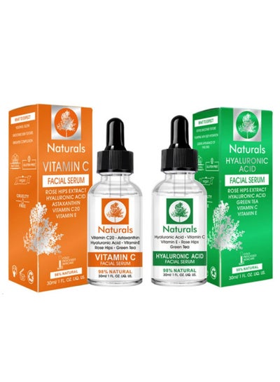 Buy Vitamin C-Facial Serum+ Hyaluronic Acid Serum 30ml in Saudi Arabia