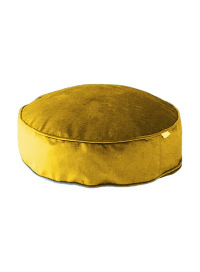 Buy Round Velvet Bean Bag Velvet Gold 60x20cm in Saudi Arabia