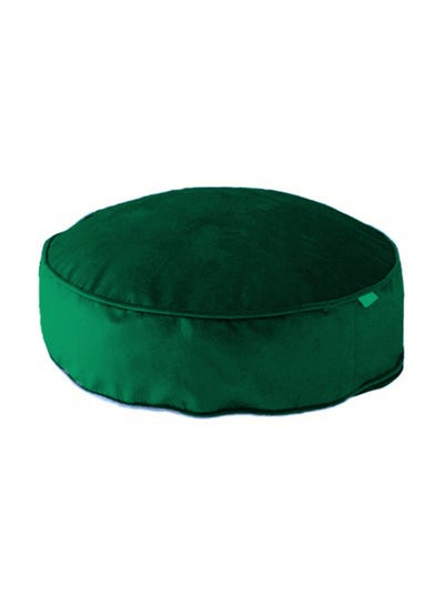 Buy Round Velvet Bean Bag Velvet Dark Green 60x20cm in Saudi Arabia