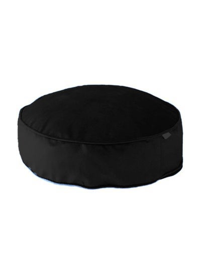 Buy Round Velvet Bean Bag Velvet Black 60x20cm in Saudi Arabia