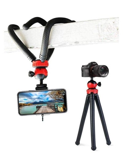 Buy Phone Flexible Camera Tripod Waterproof Portable Travel Tripod Stand For Live Streaming Black in UAE