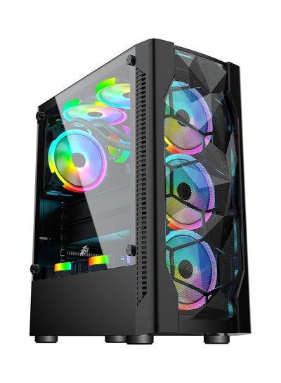 اشتري TMD WOLF Plus Gaming PC Core i3-10100F Processor/ 16GB RAM DDR4 / 1TB SSD/ Windows 10 Pro / NVIDIA GeForce GTX 1650 With RGB Fans Black في الامارات