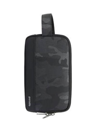 اشتري Lifestyle Multi-Compartment Storage Bag 8.2 Inch With 2A USB Charging Suitable For Everyday Use, Smartphones, Keys, Wallets, Cards, Eyeglasses Black في السعودية