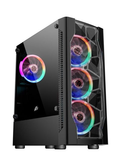 اشتري TMD WOLF Max Gaming PC With Core i3-12100F Processor/ 16GB (2X8) RAM / Windows 10 Pro / 1TB Emmc  / NVIDIA GeForce GTX 1650 With RGB FANS Black في الامارات