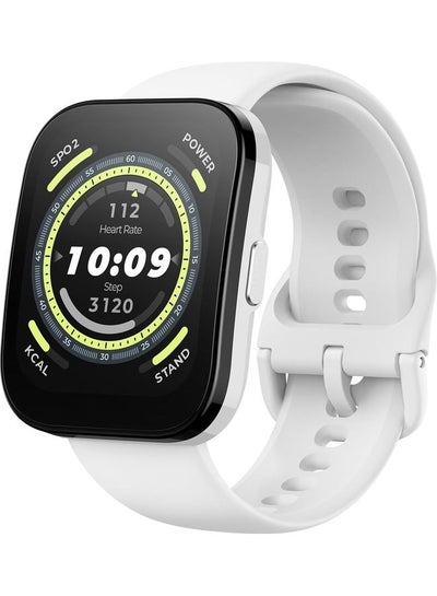 Buy Bip 5 Smart Watch Ultra Large Screen, Bluetooth Calling, Alexa Built-In, GPS Tracking, 10-Day Long Battery Life, Health Fitness Tracker With Heart Rate, Blood Oxygen Monitoring White in UAE