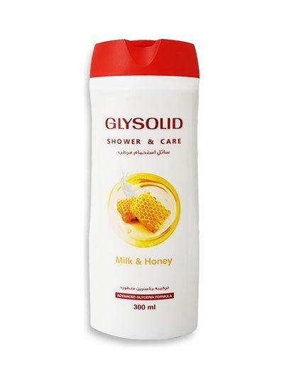 Buy Shower & care with milk & honey scents with advanced glycerin formula to softness your skin all the day (milk & honey) 300ml in Egypt