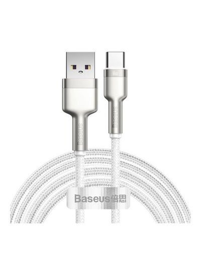 اشتري USB To Type C 66W 2M Fast Charging Data Cable For Huawei/Honor/Xiaomi/Samsung/iPad And All Android devices White في الامارات