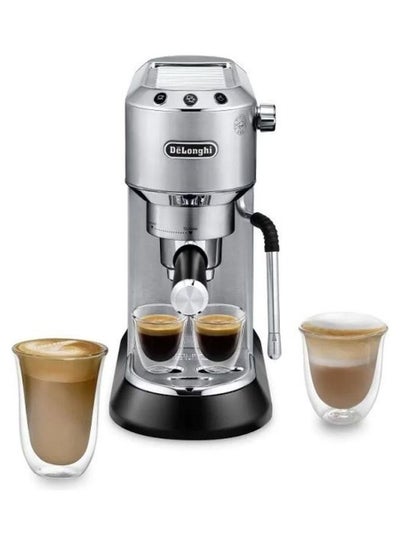 Buy Dedica Arte Manual Coffee Machine With Professional And Modified Steam Wand 1.1 L 1350 W EC885.M Silver in UAE