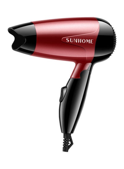 اشتري Mini Portable Hair Dryer 1200W Travel Friendly 2 Speed Settings Foldable Lightweight Red في السعودية