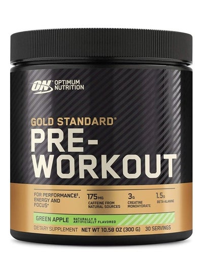 Buy Gold Standard Pre-Workout Green Apple 300G 30 Servings in UAE