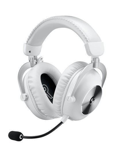 اشتري Logitech G PRO X 2 LIGHTSPEED Wireless Gaming Headset, Detachable Boom Mic, 50mm Graphene Drivers, DTS: X Headphone 2.0—7.1 Surround, Bluetooth/USB/3.5mm Aux, for PC, PS5, PS4, Nintendo Switch - White في الامارات