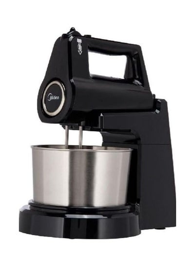 اشتري Stand Mixer Hand Mixer (Electric Whisk) with 2L Stainless Steel Rotary Bowl, 5 Speeds + Turbo Button, Twin Stainless Steel Kneader & Beater for Mixing, Whipping, Whisking, Kneading 400.0 W HM0293A Black في الامارات