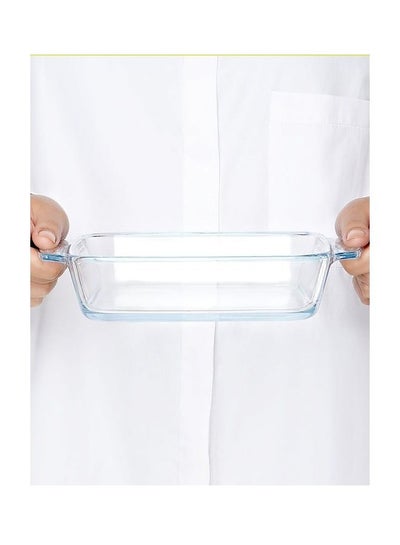 اشتري Microwavable Square Baking Dish With Handle- Microwave, Oven And Dishwasher Proof White 1.6Liters في السعودية