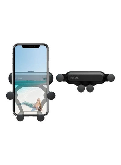 اشتري 360 Degree Rotatable Gravity Phone Holder For Mobile Phones With Widths From 67 To 86mm Model F1908 Black في الامارات