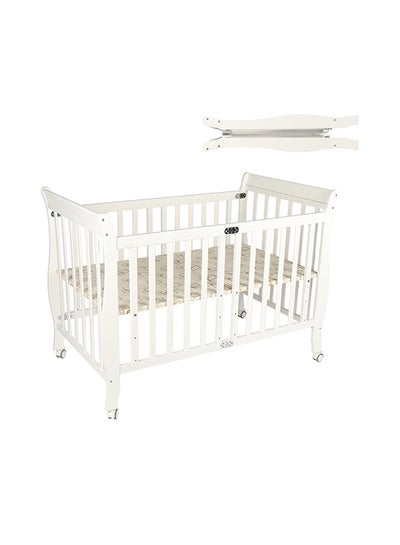 Buy Wooden Foldable Baby Crib 129x69x96 Cm 0 To 4 Years in UAE