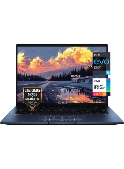 Buy Zenbook Laptop With 14-Inch Display, Core i5-1240P Processor/8GB RAM/1TB SSD/Integrated Graphics/Windows 11 English Blue in UAE