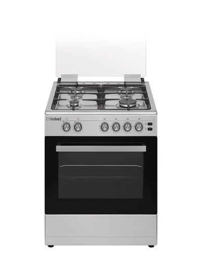 Buy 60 x 60 Gas Cooker, 4 Gas Burner, Gas Oven & Gas Grill, 6 Knob Control, Manual Button Ignition, Stainless Steel Lid, Heavy Cast Iron Pan Support, Wire-Shelf, Inner Light, Double Glass Oven Door, 59.8 x 56.7 x 86.3 cm, Silver, Made In Turkey NGC6062 Silver in UAE