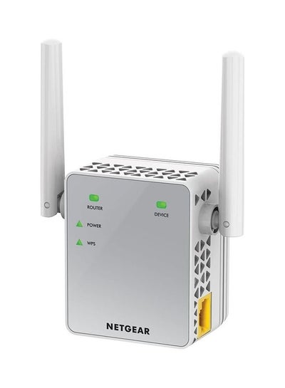 اشتري 11Ac 750 Mbps (300 Mbps + 450 Mbps) Dual Band Gigabit Wi-Fi Range Extender With External Antennas (Wi-Fi Booster) (Ex3700-100UKs) White في الامارات