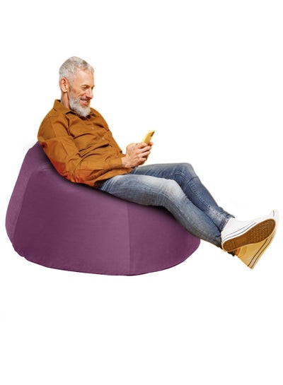 Buy Niklas | Velvet Bean Bag Chair Light Purple Meduim in Saudi Arabia