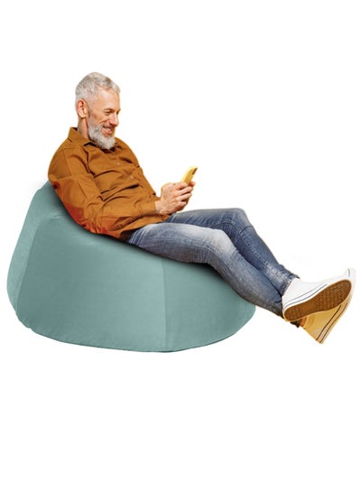 Buy Niklas | Velvet Bean Bag Chair Light Turquoise Large in Saudi Arabia