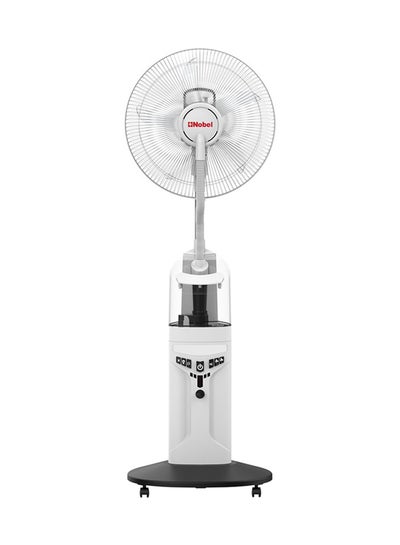 اشتري 16" with 5 Fan Blade Rechargable Mist Standing Fan, Wide Oscillation, 4 Stack Bright LED NF777MRC White في الامارات