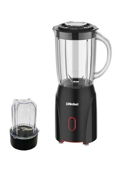 Buy 2 in 1 Blender Table Top 600ml Jar Plastic Body with Plastic Jar with Stainless Steel Blades and Powerful Motor 600.0 ml 220.0 W NB110L Black in UAE