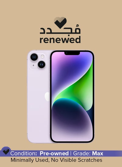 اشتري Renewed - iPhone 14 128GB Purple 5G With FaceTime في السعودية