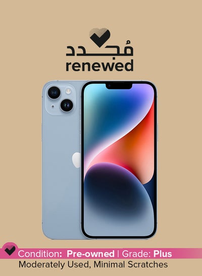 Buy Renewed - iPhone 14 128GB Blue 5G With FaceTime in Saudi Arabia