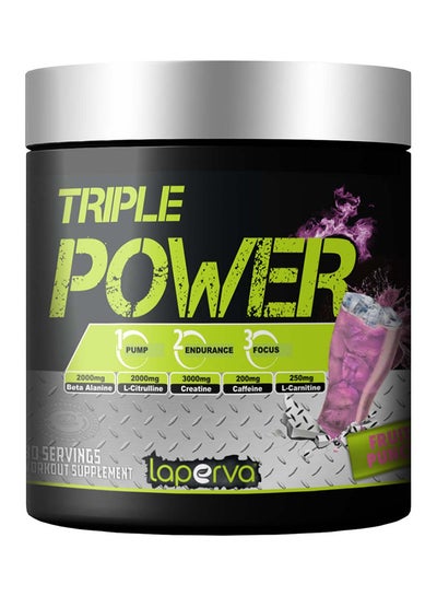 اشتري Triple Power Pre-Workout Supplement - Fruit Punch-30 Servings -300 gm في الامارات