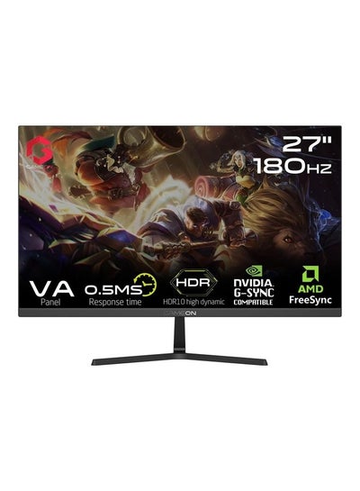 Buy GOPS27180VA 27 inches, FHD (1920x1080) 180Hz, 0.5 ms, HDR, HDMI 2.0 Gaming Monitor - Adaptive Sync And G-Sync Compatible Fast VA Sleek Design Black in Saudi Arabia