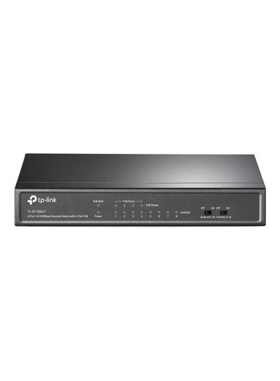 Buy 8-Port 10/100Mbps Desktop Switch with 4-Port PoE - @41W, 250m range, priority mode, 802.3af, plug and play (TL-SF1008LP) | AU Version Black in Egypt