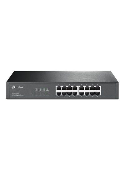 Buy 16 Ports TL-SG1016D Gigabit Desktop Rackmount Switch Network Hub | Plug and Play | MAC Address self-Learning, Auto MDI/MDIX and Auto Negotiation Black in UAE