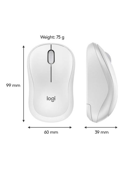 Buy M221 Wireless Mouse Silent, Off White - 910-006511 White in UAE