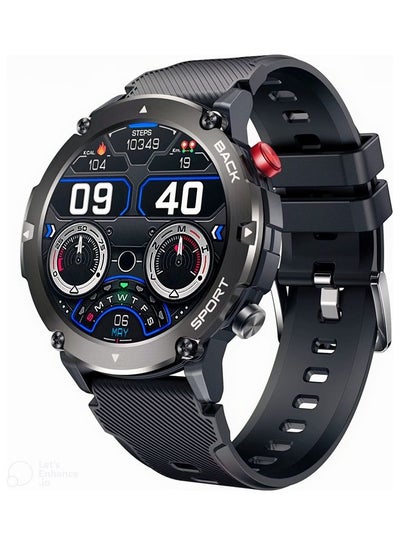 اشتري Smart watch for men Code21 with Bluetooth Calling and Fitness Tracker waterproof Black في الامارات
