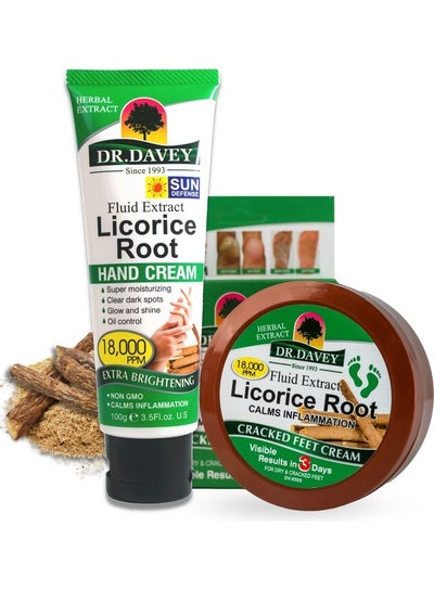 اشتري Licorice Root Hand, Feet Repair Cream, Super Moisturizing Formula, Fast Absorbing, Cream For Dry, Chapped Hands And Feet Calms Inflammation Moisturizes Skin 100.0grams في السعودية