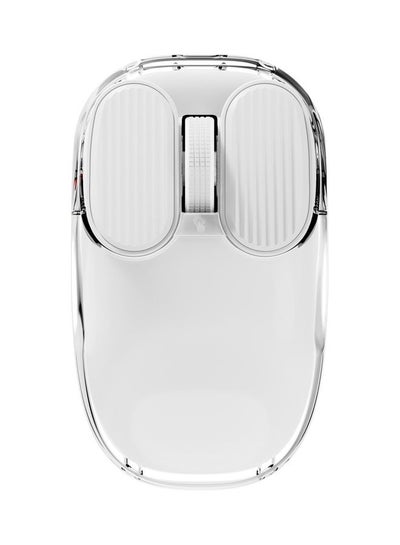 Buy I069 Transparent Mouse RGB Dual Mode 2.4G/Wireless Office Laptop Computer Transparent White in UAE