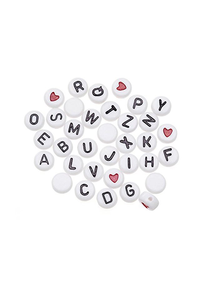 ALPHA BEADS 250-Piece Acrylic Alphabet Beads 7millimeter