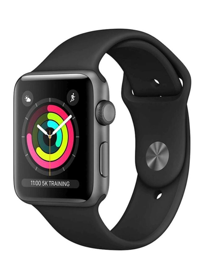 Apple Watch Series 3 – 38mm GPS Space Gray Aluminum Case with Sport Band  black .  
