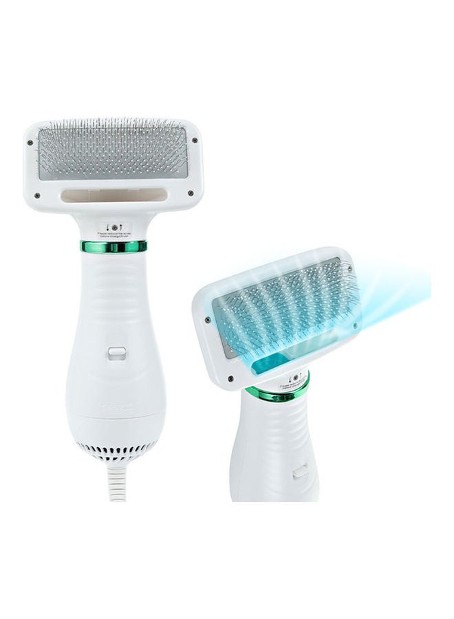 Pet Grooming Hair Dryer Blower with Slicker Brush White 32.60 x 7.70 x  14.70cm | gobazzar uae