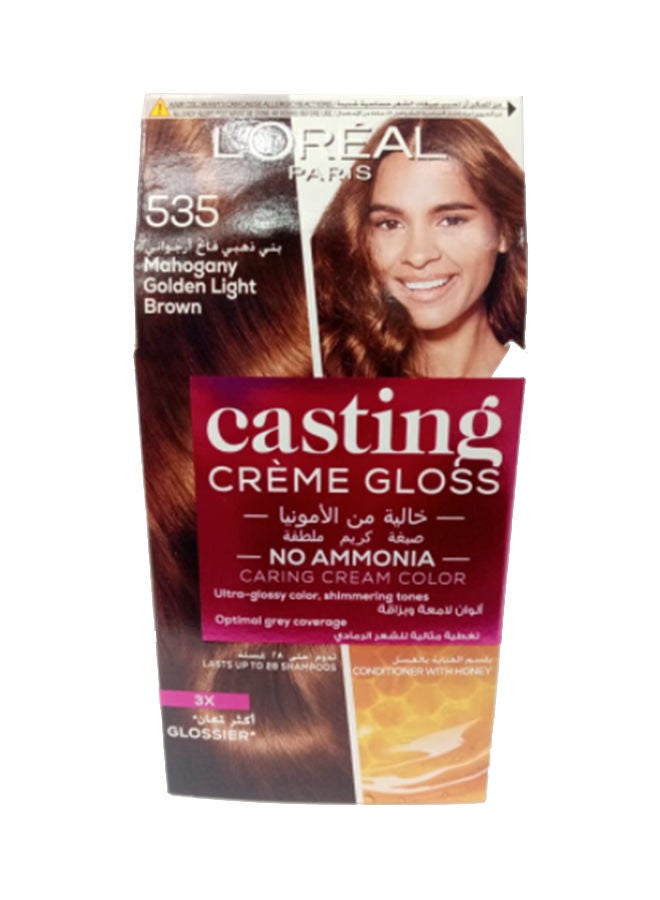 Buy Now - L'Oreal Paris Casting Crème Gloss, 535 Mahogany Golden Light Brown  100ml with Fast Delivery and Easy Returns in Dubai, Abu Dhabi and all UAE