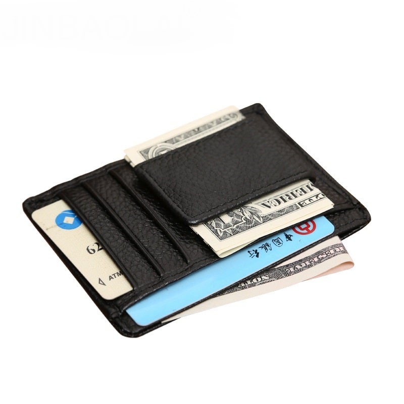 JINBAOLAI Leather Multifunctional Wallet For Men Black price in