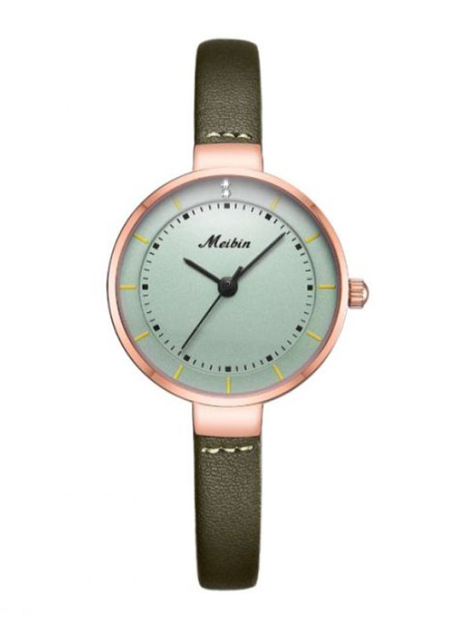 Meibin women Leather Analog Watch M1061 GERG price in Saudi Arabia